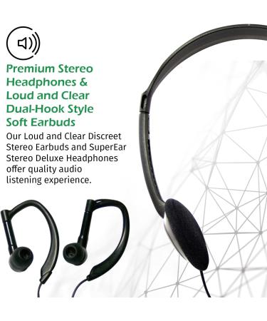 SuperEar Rechargeable Sound Amplification System SE9000HP - 50dB Boost, 3 Tone Frequencies - Headphones & Earbud - Buy Online on GoSupps.com