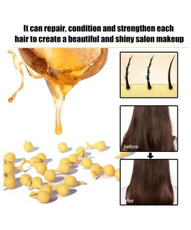 ZITIANY Hair Treatment Serum Oil Capsules - 50pcs | Hair Repair & Moisturizing Essential Oil for Dryness, Frizz, and Damage - Buy Online on GoSupps.com