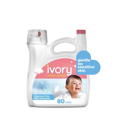 Downy Ivory Snow Baby Unsc Liquid Laundry Detergent 80 loads 105 fl oz Fragrance Free Hypoallergenic Detergent