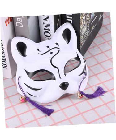 Vintorky Japanese Animal Masks - Cat & Fox Half Face Cosplay for Carnival & Halloween Decorations - Buy Online on GoSupps.com