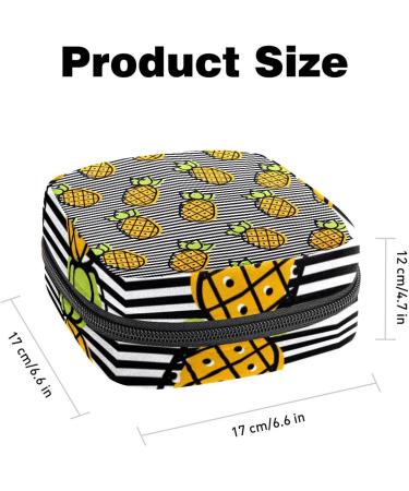 Shop Women's Bonds Storage Pockets - Cute Pineapple Strip Portable Period Kit Bag for Girls | Feminine Product Organizer - Buy Online on GoSupps.com