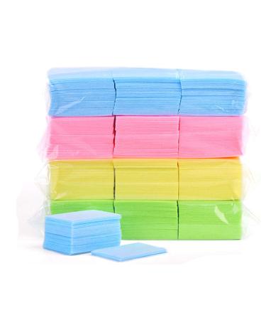EORTA 1200 Pcs Disposable Nail Wipes Nail Polish Remover Lint Free Cotton Soft Pads for Acrylic Gel Nail  Nail Art  Finger/Toenail Care  2 Random Colors