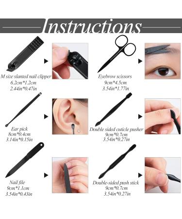 Rovepic 12 Pcs Manicure Set - Professional Stainless Steel Care Pedicure Nail Clippers Kits for Men Women - Travel Grooming Hygiene Tools in Leather Case - Buy Online on GoSupps.com