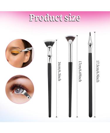 3PCS Folding Lash Brush Set - Multifunctional Scalloped Fan Shape for Clump-Free Eyelashes | Eyelash Comb & Separator Tool for Perfect Lashes - Buy Online on GoSupps.com