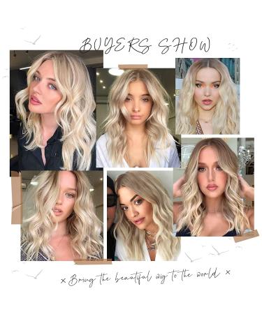 Blonde Unicorn Ombre Wavy Shoulder Length Wig for Women - Long Wavy Middle Part Wig for Daily Use - Buy Online on GoSupps.com