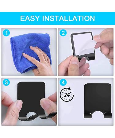 APRRMLIZW Stainless Steel Wall Hooks - Self-Adhesive Razor Holder 4-Piece Bathroom & Kitchen Organizer (Black) - Buy Online on GoSupps.com