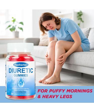 Natural Diuretic Gummies for Water Retention & Bloating & Hydration Balance, Sugar Free Diuretic Water Away Gummies for Women & Men Fluid Retention, Digestion Support, 60 Count - Buy Online on GoSupps.com