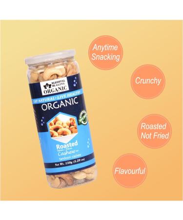 Blessfull Healing Organic Natural Vegan Tandoori Roasted Halves/Pieces Cashew Nuts Crunchy Kaju 150 Gram - Buy Online on GoSupps.com