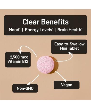 NatureWise Vitamin B12 Extra Strength 2500mcg - B12 Supplement for Energy + Mental Clarity & Nervous System Support - Easy-to-Swallow Vegan & Non-GMO - USA Manufactured - 60 Tablets 60-Day Supply  - Buy Online on GoSupps.com