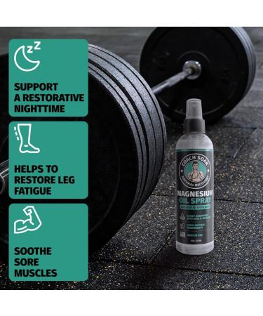 Coach Soak Magnesium Oil Spray with MSM - 8oz Extra Magnesium Chloride Strength 100% Pure Topical Spray for Feet & Body Unscented - Made in USA 8 Fl Oz (Pack of 1) - Buy Online on GoSupps.com