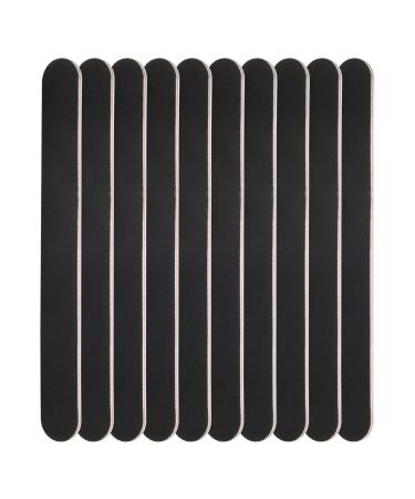 Oladfiop 100 Pieces Straight Black Sanding Nail Art File Buffer Buffer Emery Board Manicure