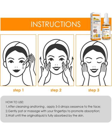 Turmeric Oil Facial Serum Turmeric Spot Correcting Serum & Illuminating Serum improves dullness diminishes spots improves skin tone moisturises and illuminates suitable for all skin type (10ML) - Buy Online on GoSupps.com