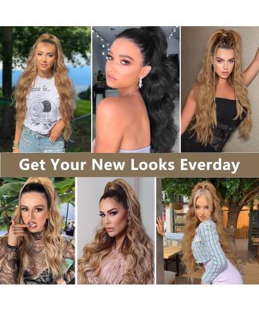 Preference Extensions Black Cord Strain Long Wrapped Ponytail - Natural Art Hair Extensions for Women | 60cm Afro Braid Hair - 1B 92g - Buy Online on GoSupps.com