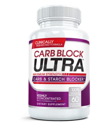 Carb Block Ultra White Kidney Bean Extract Carb Blocker for Diet and Weight Loss | Most Powerful Keto Diet Cheat Pills to Metabolize Fat for Women and Men, 60 Veggie Capsules