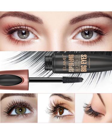 4D Silk Fiber Big Eye Lash Mascara - Intense Black Volume & Length, Waterproof & Long-Lasting - No Clumping, Lengthening, Thickening, Volumizing Formula for Luxuriously Longer Lashes - Buy Online on GoSupps.com