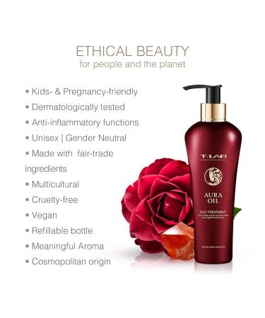 T-LAB PROFESSIONAL Aura Oil Duo Treatment - Silky Manageable and Shiny Hair | Deep Nourishment for Damaged Hair 10.14 Fl Oz - International Shipping Available - Buy Online on GoSupps.com