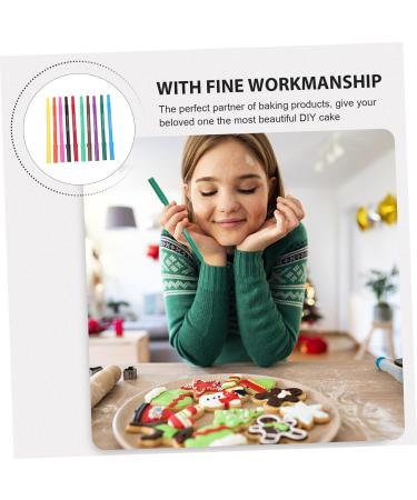 PLAFOPE 10pcs Baking Pen Marker Pen Fine Tip Edible Pen Food Coloring Marker Colored Gel Pens Plastic - Buy Online on GoSupps.com
