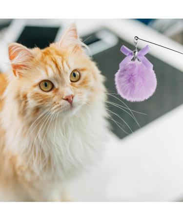 Bewudy 2 PCS Cat Wand Interactive Cat Toy Interactive Cat Wand Toys with Bells Cat Feather Toys for Indoor Cats Feather Dangler Funny Exercise for Indoor Cat Kitten Catcher (Ball) - Buy Online on GoSupps.com