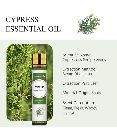 Aoruilia 10ml Cypress Essential Oil - 100% Pure Natural Cypress Oil Essential Oils for Diffuser for Home Aromatherapy Spa Massage Soaps & Candles Making Cypress 10 ml (Pack of 1) - Buy Online on GoSupps.com