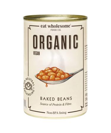 Eat Wholesome Organic Baked Beans 400 g (12-pack) | Baked beans in tomato sauce