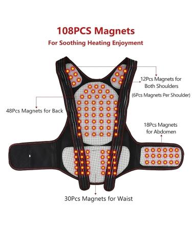 Full Back Support Posture Corretion 108pcs Magnets Self-Heating Vest Shoulder Support Belt Spine Lumbar Neck Brace Corset Corrector For Men Women Corrector (Size : M) - Buy Online on GoSupps.com