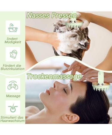 Guittly SCALP Massager | Silicone Hair Massage Brush for Hair Growth & Relaxation | Green Scalp Massage Brush for Peeling & Head Massage - Buy Online on GoSupps.com