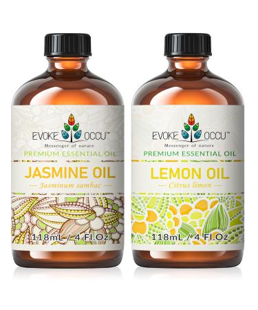 EVOKE OCCU Jasmine Essential Oil and Lemon Essential Oil - 4 Fl Oz