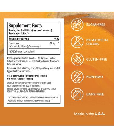 2X4 Turmeric Curcumin 250mg High Absorption Liposomal Liquid for Joint & Muscle Support - 6 fl oz (30 Servings) | Non-GMO - Buy Online on GoSupps.com