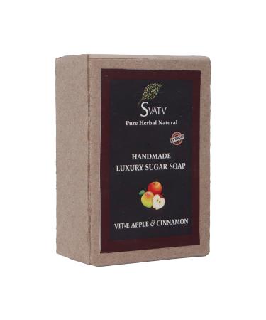 Buy SVATV Handcrafted Herbal Soap with Vitamin E Apple & Cinnamon | Kosher Ayurvedic Soap for All Skin Types | 125g Natural Soothing Soap for Men & Women - Buy Online on GoSupps.com