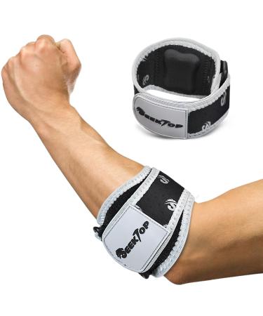 Seektop Tennis Elbow Brace for Tendonitis and Tennis Elbow for Women Men 3D Air Cushion Paded for Golfers Elbow Relief Adjustable Elbow Support Strap for Work Sport Injuries Recovery One Size