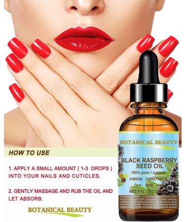 Botanical Beauty Black Raspberry Seed Oil - 100% Pure Natural & Cold Pressed - 2 Fl. oz. for Face Skin Hair Lips & Nails - International Shipping Available - Buy Online on GoSupps.com