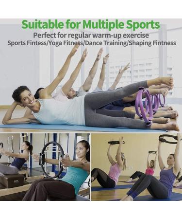 Shop Crazy Bean Fitness Resistance Ring - Double Handle Pilates Yoga Ring with Exercises - Padded Violet - Buy Online on GoSupps.com