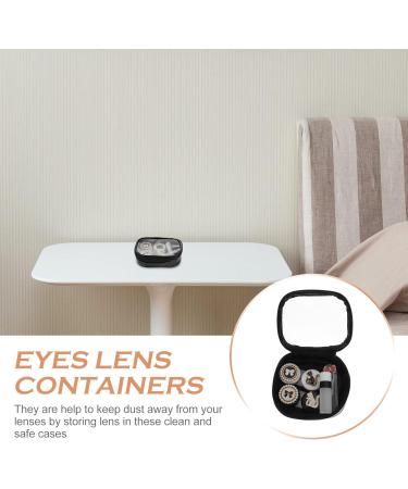 Ciieeo Crystal Cat Eye Contact Lens Case Set - Soaking & Storage Kit with Bottles & Tweezers for Travel & Outdoor Use - Buy Online on GoSupps.com