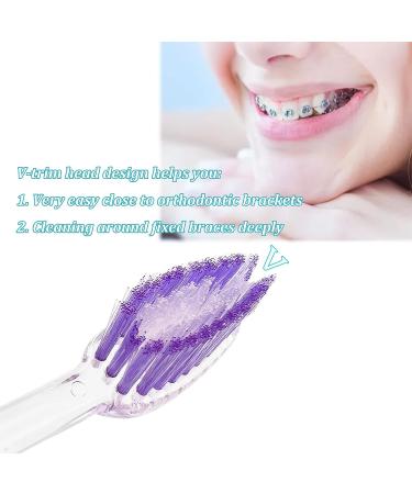 Orthodontic Toothbrush Set - Double Ended Ortho Brush for Braces, V-Trim & Interspace Brush - 5 Pack - Buy Online on GoSupps.com
