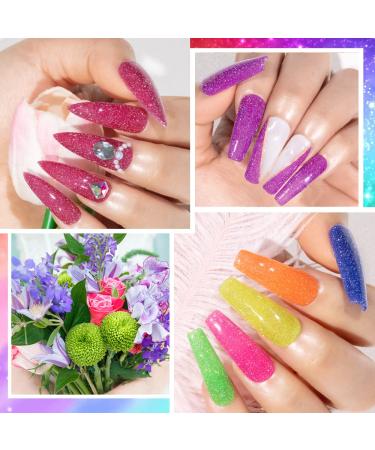 MIZHSE Neon Reflective Glitter Gel Polish Set - Sparkly Diamond Shimmer - Soak Off UV LED - Home & Salon Manicure - Buy Online on GoSupps.com