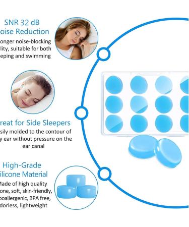 YSUTON Reusable Moldable Ear Plugs for Sleeping - Noise Cancelling Silicone Ear Plugs (6 Pairs) for Snoring Loud Noise Travel & More - Buy Online on GoSupps.com