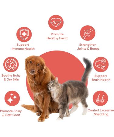 Salmon Oil for Dogs UK - 500ml Natural Omega 3, 6 & 9 Fish Oil with Vitamin E - Healthy Coat, Skin & Immune System - Joint Supplements for Dogs & Cats - Buy Online on GoSupps.com