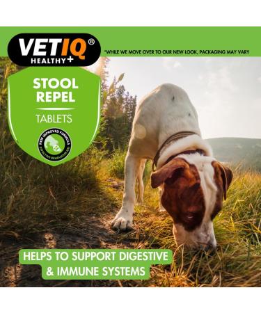 VetIQ Stool Repel Coprophagia Aid 30 Tablets Pet Supplement Helps Eliminate Stool Eating Dog Stool Repellant Makes Stool Less Palatable For Puppies 12 Weeks and Up - Buy Online on GoSupps.com
