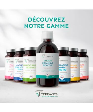 SILICIUM Organique Bio-Activ | Articulations Peau Cheveux et Ongles | Acide Orthosilicique Stabilis par la Choline | 500 ml Liquide | Ar me Naturel Orange | 100% Vegan | Made in France | Terravita - Buy Online on GoSupps.com