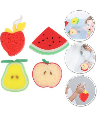 4pcs Healeved Child Bath Fruit Shower Balls - Mesh Scrubber & Loofah Sponge for Kids - Soft Bathing & Body Wash Accessories - Buy Online on GoSupps.com