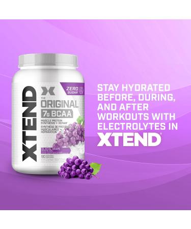 Scivation XTEND Original BCAA Powder - Sugar-Free Muscle Recovery with 7g BCAA 2.5g L-Glutamine - Glacial Grape 90 Servings Glacial Grape 90 Servings (Pack of 1) - Buy Online on GoSupps.com