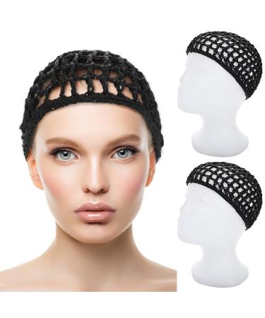 2 PCS Black Mesh Hair Net Caps for Women - Long Straight/Curl Wig Snood Wrap Bonnets with Bun Lift Strap - Ideal for Sleeping, Cooking, Ballet - Buy Online on GoSupps.com