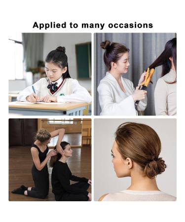 Elastic Brown Hair Bun Nets Set with U Shaped Pins - 20Pcs | Invisible Mesh Hair Nets for Buns - Ideal for Girls and Women - Buy Online on GoSupps.com