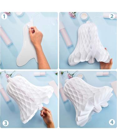 5 Pcs White Bridal Honeycomb Bells for Wedding & Party Decor - Decorating Supplies for Weddings, Parties, Baby Showers - Buy Online on GoSupps.com