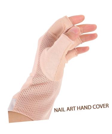 Healeved 1 Pair Manicure Gloves Anti Protective Gloves for Manicure Nail Uv Gloves Uv Gloves for Gel Nail Lamp Nail Art Accessory Uv Nail Gloves Nail Supplies Cotton Pink Thin Section - Buy Online on GoSupps.com