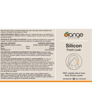 Orange Naturals Silicon + Biotin Fresh Look 30 V-Caps Enhanced Formula for Vibrant Appearance Hair & Nail Strength Essential Silica & Biotin Complex - Supportive Joint Health Supplement - Buy Online on GoSupps.com