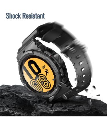 Fintie Case with Bands Compatible with Samsung Galaxy Watch 5 4 44mm  Rugged Sports Band with Rasied Protection Case  Balck - Buy Online on GoSupps.com