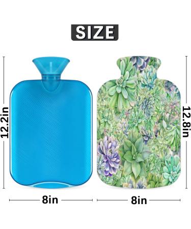 Succulent Heat Bottle with Fluffy Cover | 2L Hot Water Bottles for Kids & Adults | Cozy Nights & Pain Relief - Buy Online on GoSupps.com