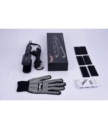 CCKEYIN 4-in-1 Crepe Iron for Hair - Ceramic Hair Straightener Curler & Crimper with Temperature Control - Multi-Style Smooth Iron in Black - Buy Online on GoSupps.com