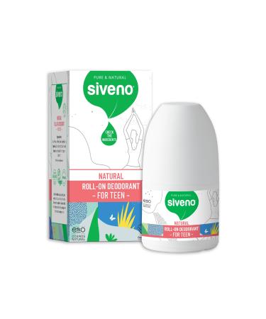 Siveno All Natural Deodorant Roll-On | Aluminum Free Deodorant for Women & Teen Girl | Organic Vegan | Fresh Non Staining Non Irritating | Non Toxic Paraben Free | Teen Girl Pack of 1 Girl 1.76 Fl Oz (Pack of 1)